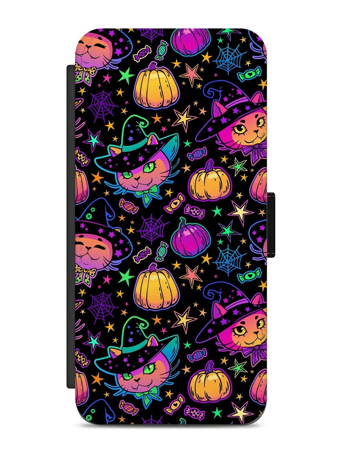 Neon Witch Cat Halloween