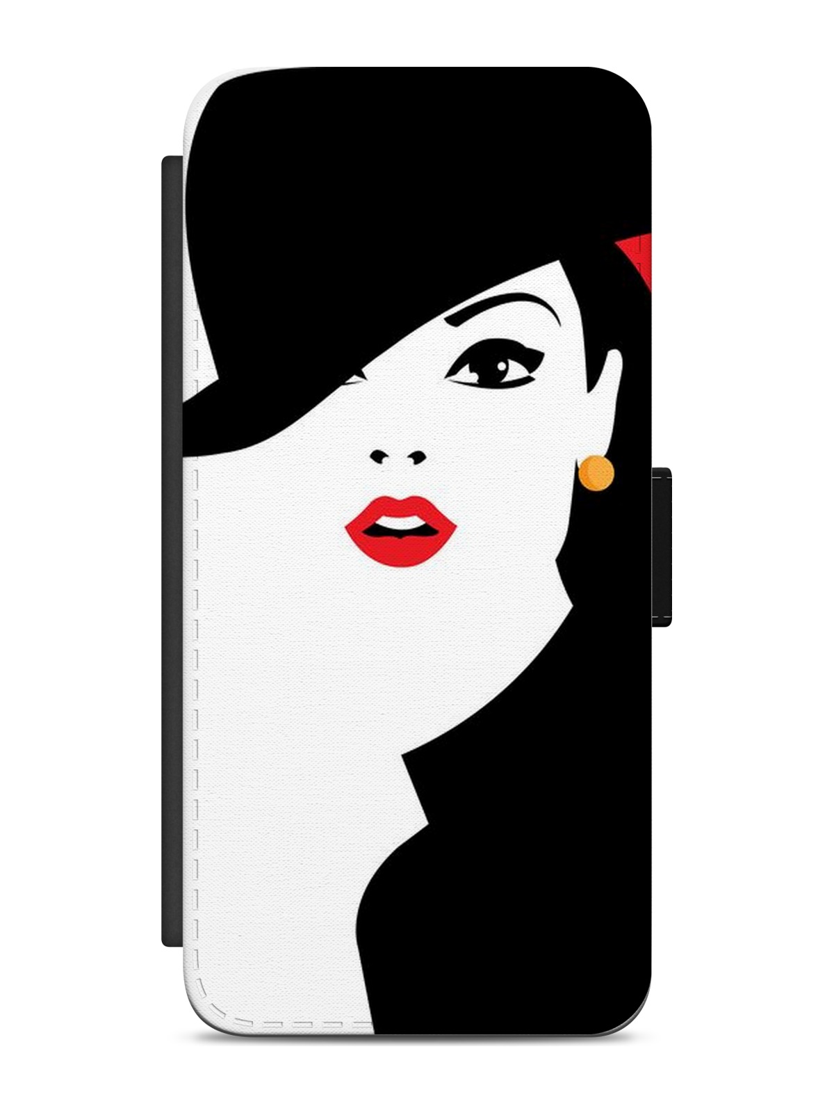 Midnight Muse Black Hat & Red Lips