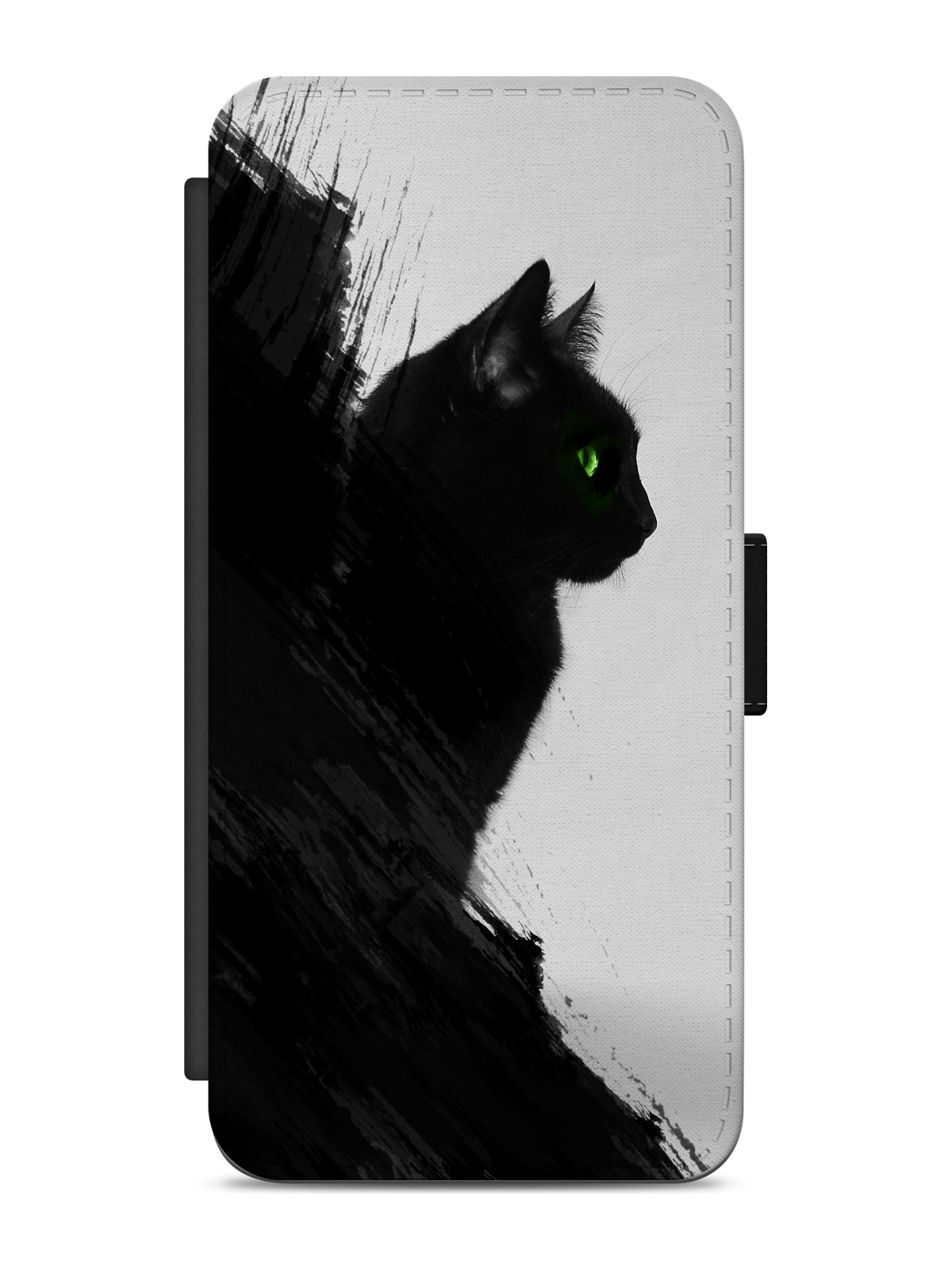 Black Cat Silhouette Portrait