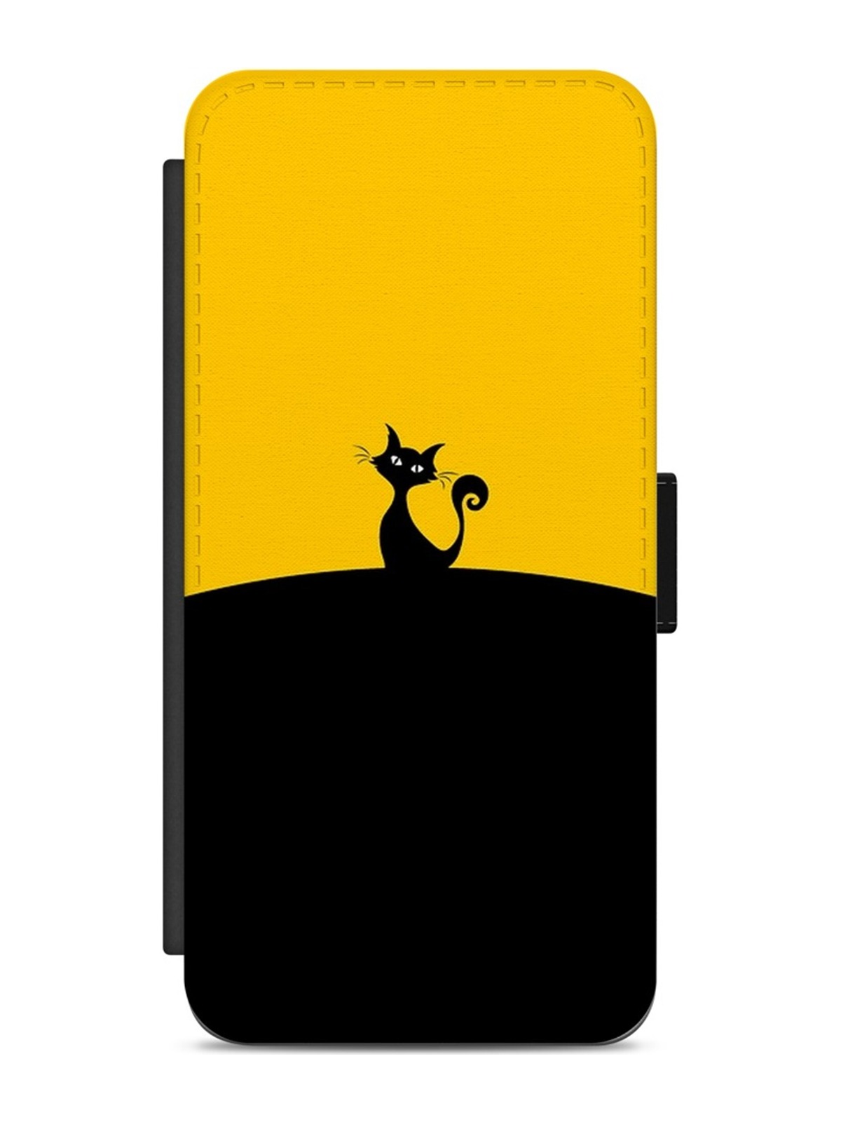 Black Cat at Golden Sunset