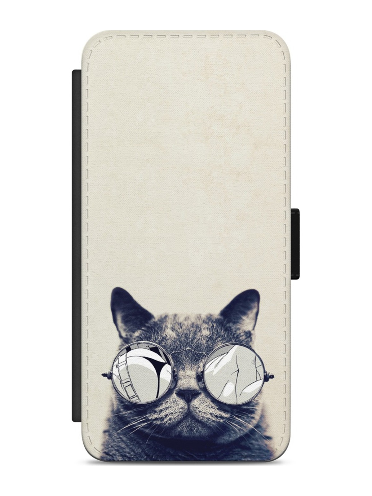 Grey Cat in Round Glasses