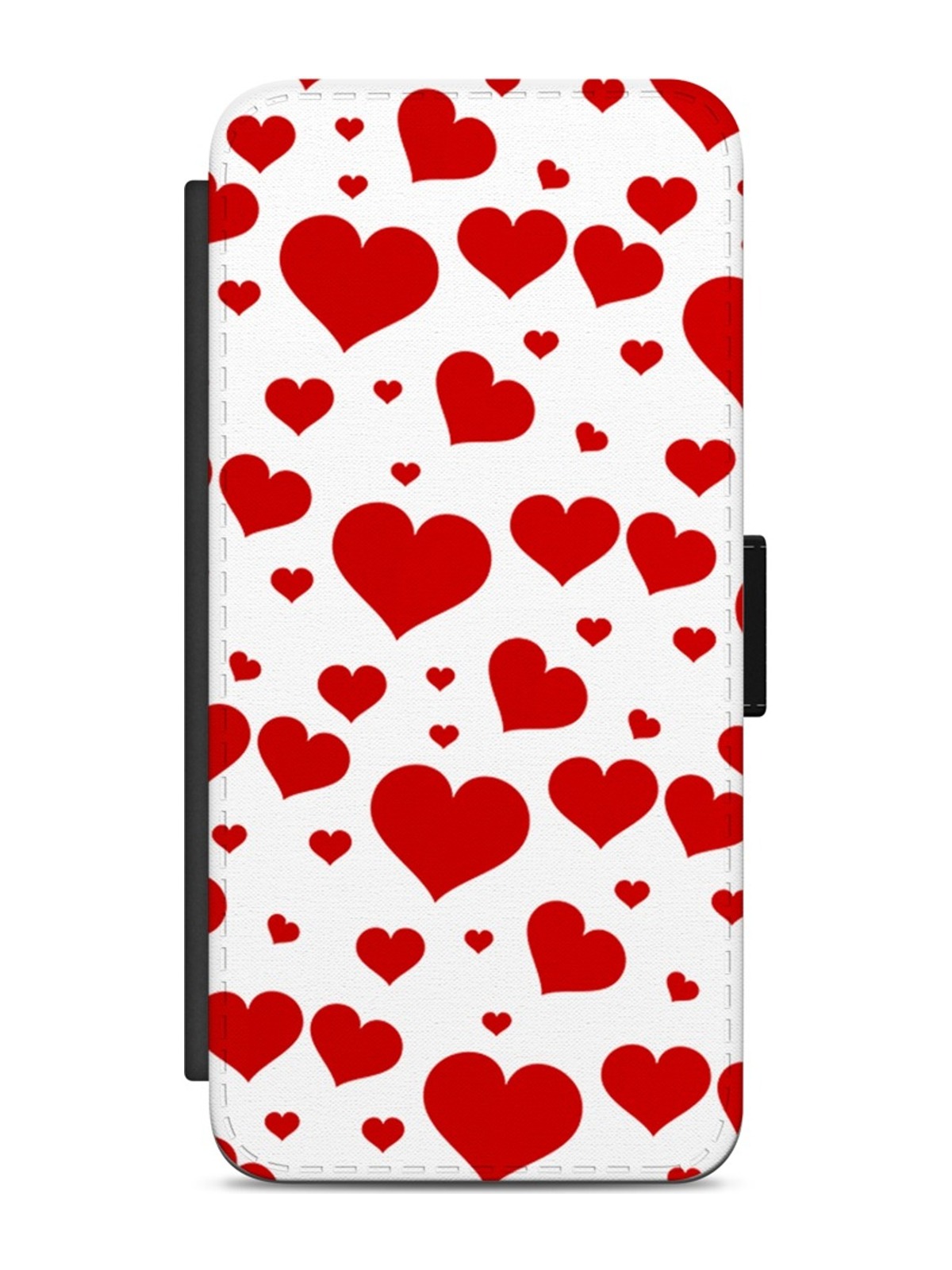Red Hearts on White