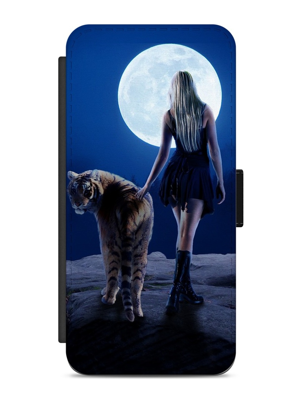 Moonlit Girl and Tiger