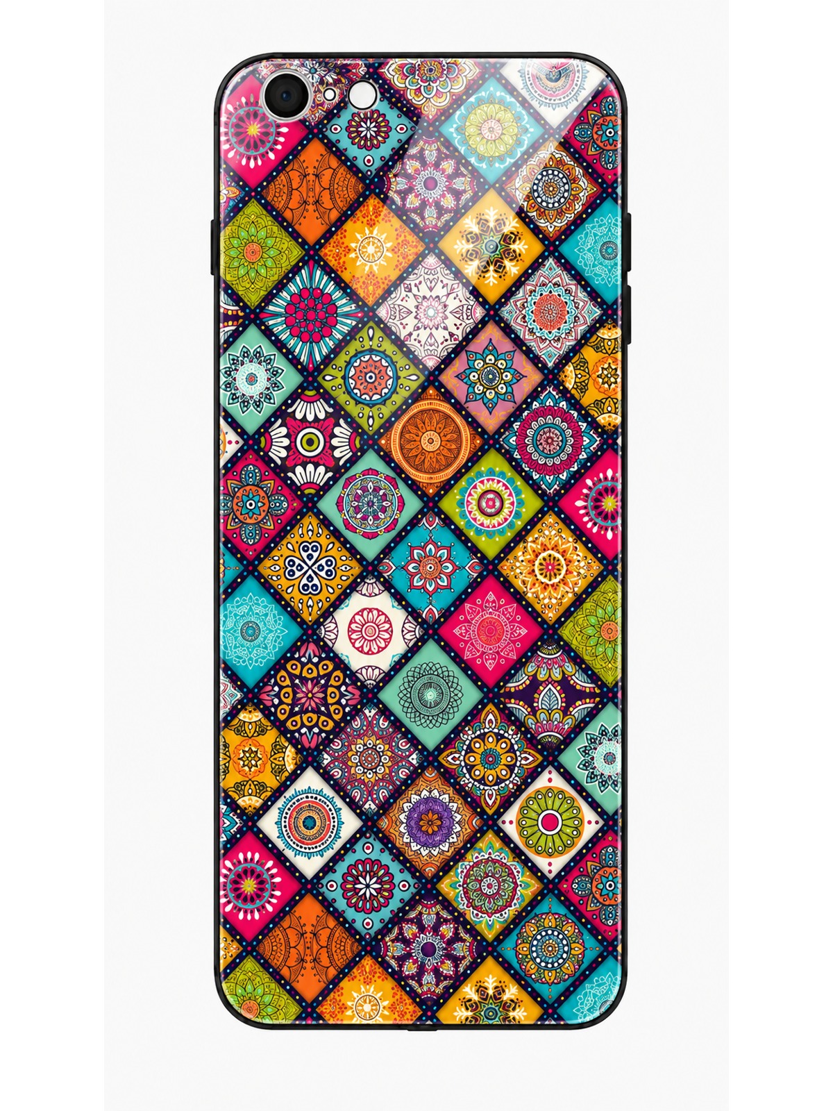 Colorful Boho Mandala Mosaic Pattern