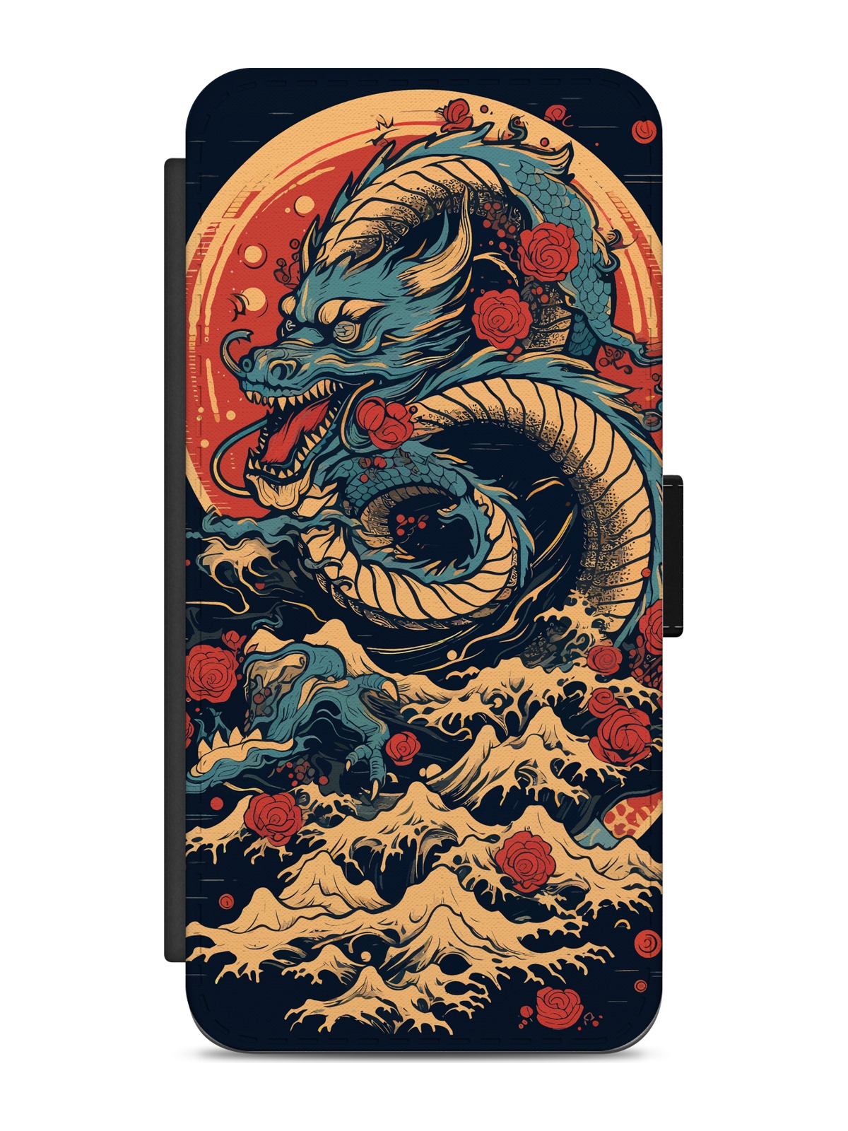 Dark Dragon Roses Gothic Flip Wallet