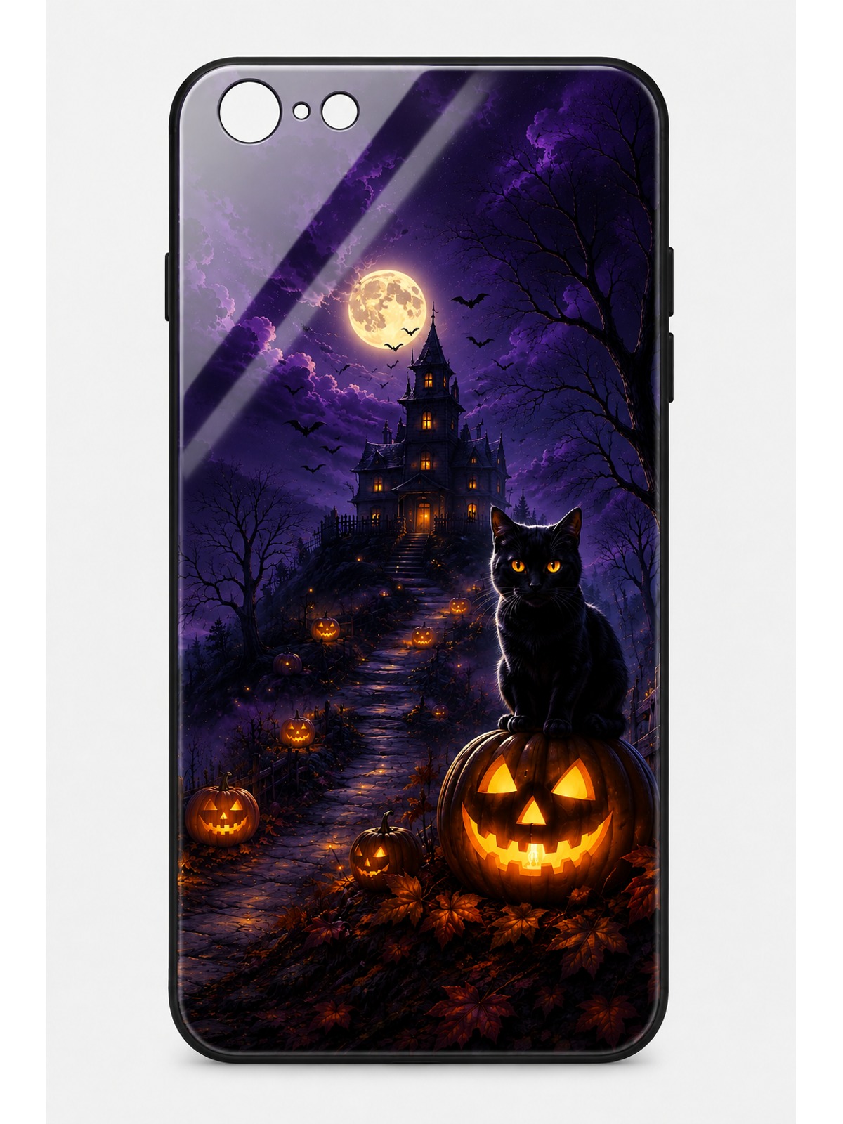 Midnight Black Cat at the Haunted Halloween Manor